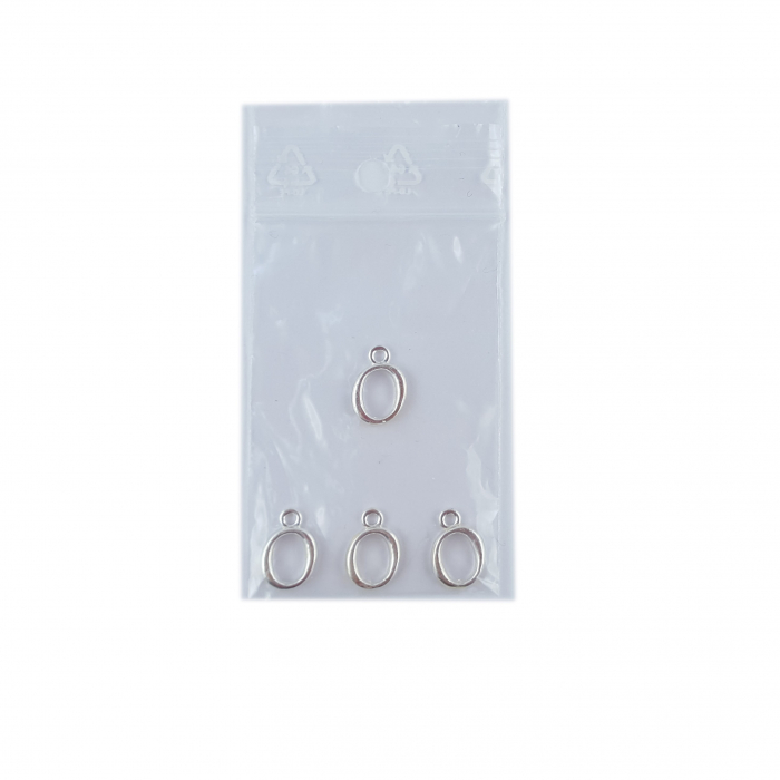 Litera O argint Charm pentru confectionat bijuterii pandantive medalioane bratari cercei - set 4 buc Dras [2]