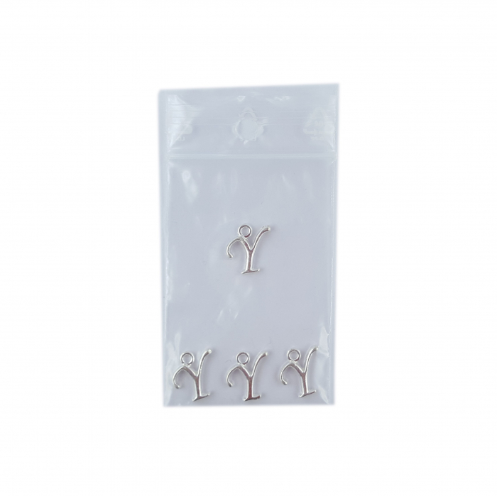 Litera Y argint Charm pentru confectionat bijuterii pandantive medalioane bratari cercei - set 4 buc Dras [2]
