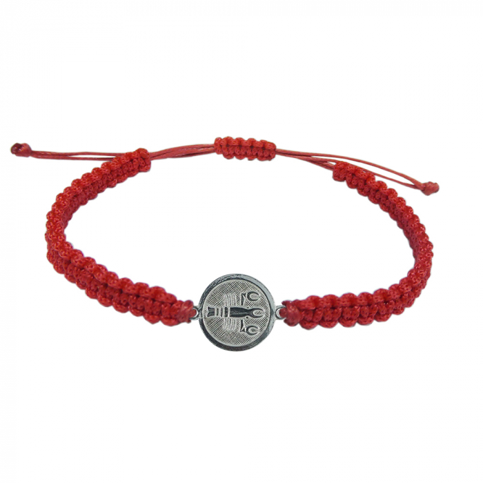 Martisor Bratara snur rosu impletit manual personalizata zodie Rac zodiac european argint 4201200 Dras [1]
