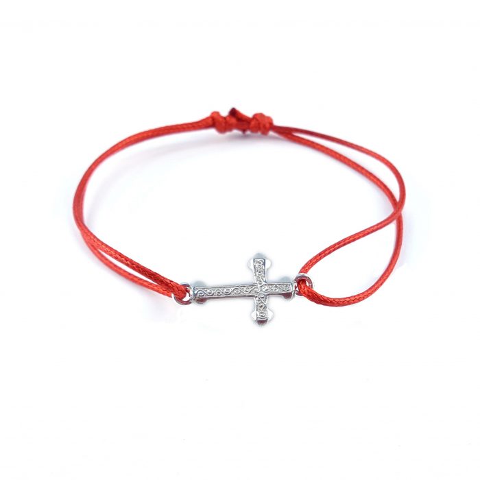 Martisor Bratara snur rosu personalizata cruciulita argint 4183115 Dras [1]