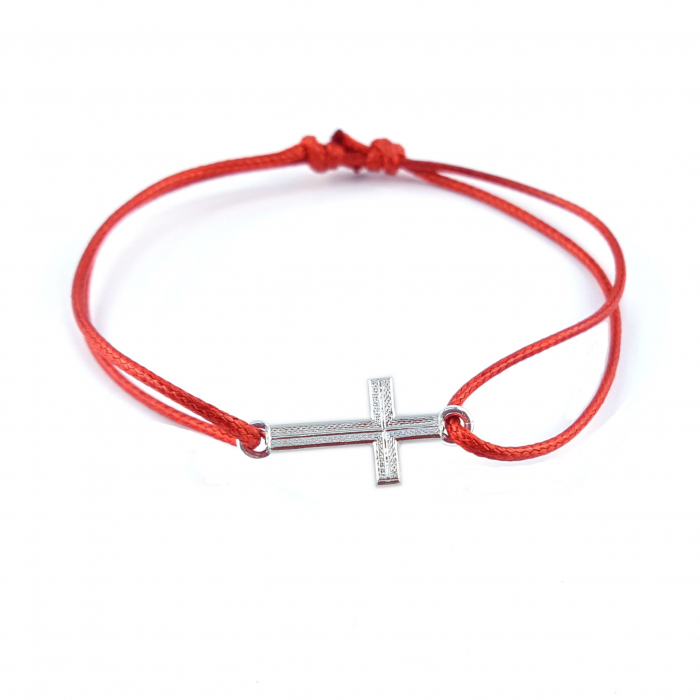 Martisor Bratara snur rosu personalizata cruciulita argint 4197210 Dras [1]
