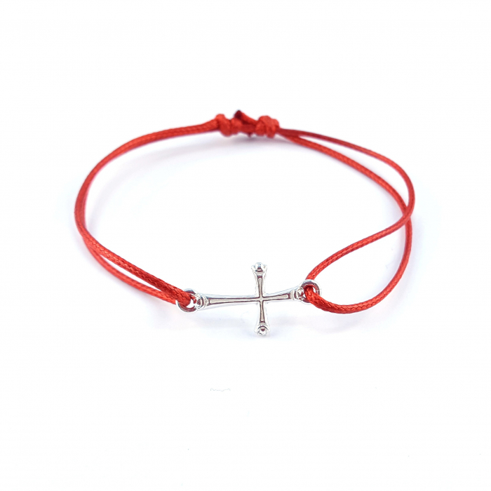 Martisor Bratara snur rosu personalizata cruciulita argint 4232100 Dras [1]