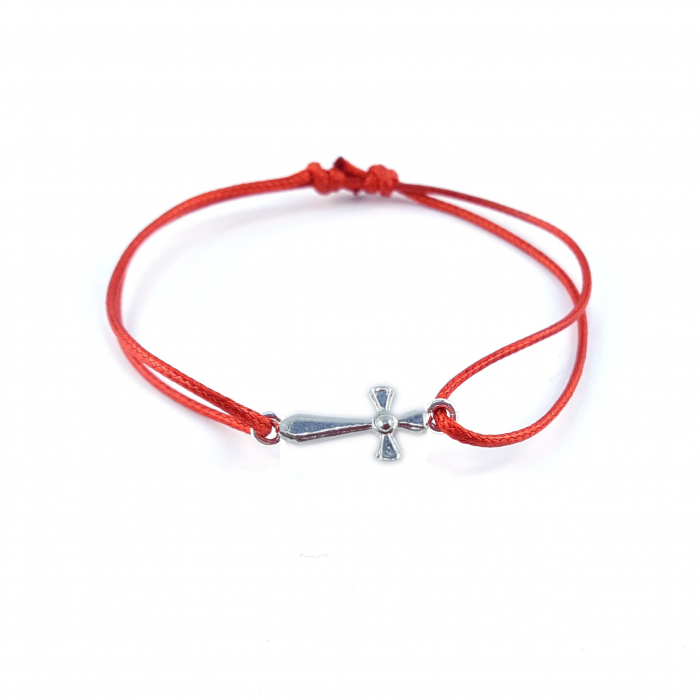 Martisor Bratara snur rosu personalizata cruciulita argint 4299060 Dras [1]