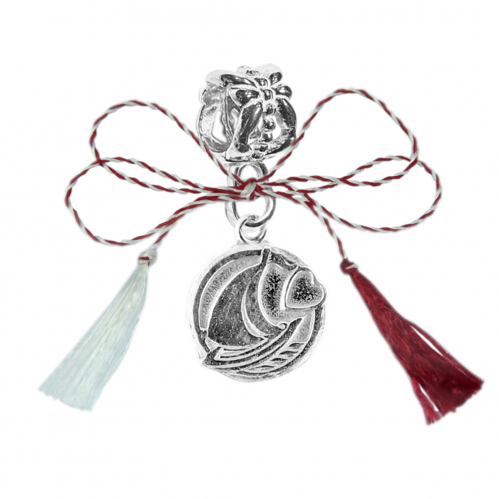 Martisor Charm argint Barca inimioara 6042165 Dras [1]