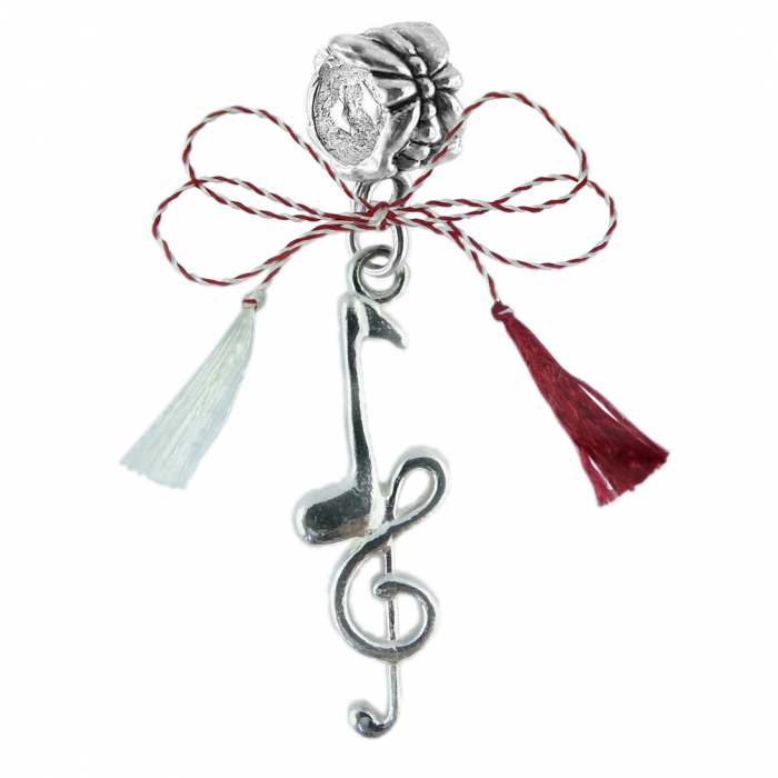 Martisor Charm argint Chei sol Nota muzicala 6581270 Dras [1]