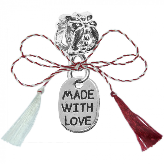 Martisor Charm argint Placuta made with love 9598200 Dras [1]