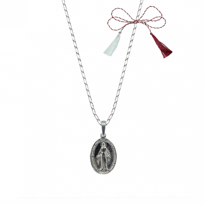 Martisor Lantisor argint personalizat Maica Domnului argint 4141FIG355 Dras [1]