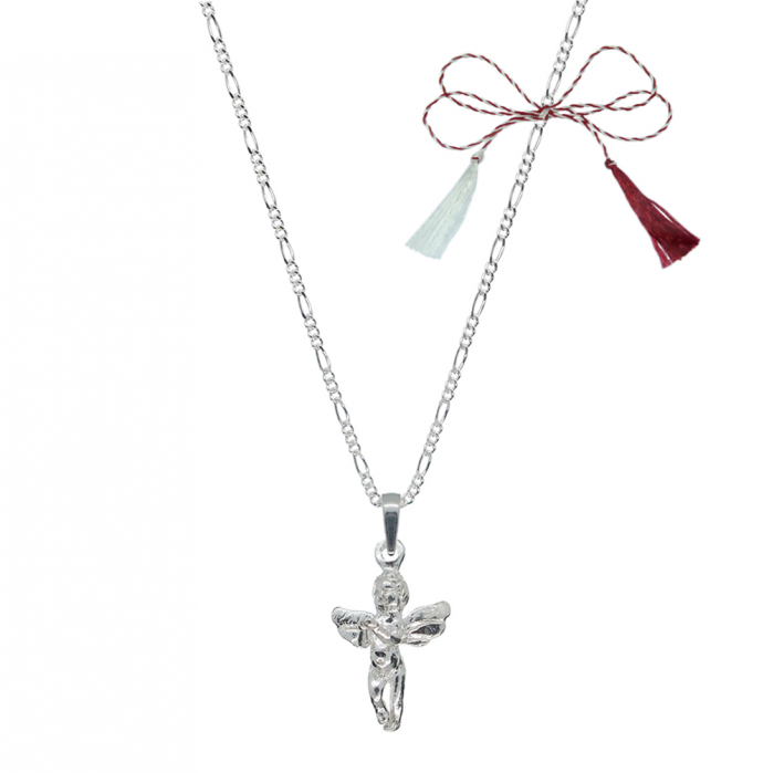 Martisor Lantisor argint personalizat medalion Ingeras argint 4301FIG31380 Dras [1]