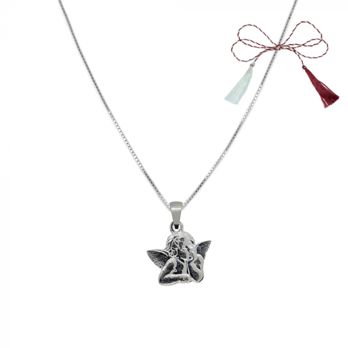 Martisor Lantisor argint personalizat medalion Ingeras argint 4356VEN460 Dras [1]