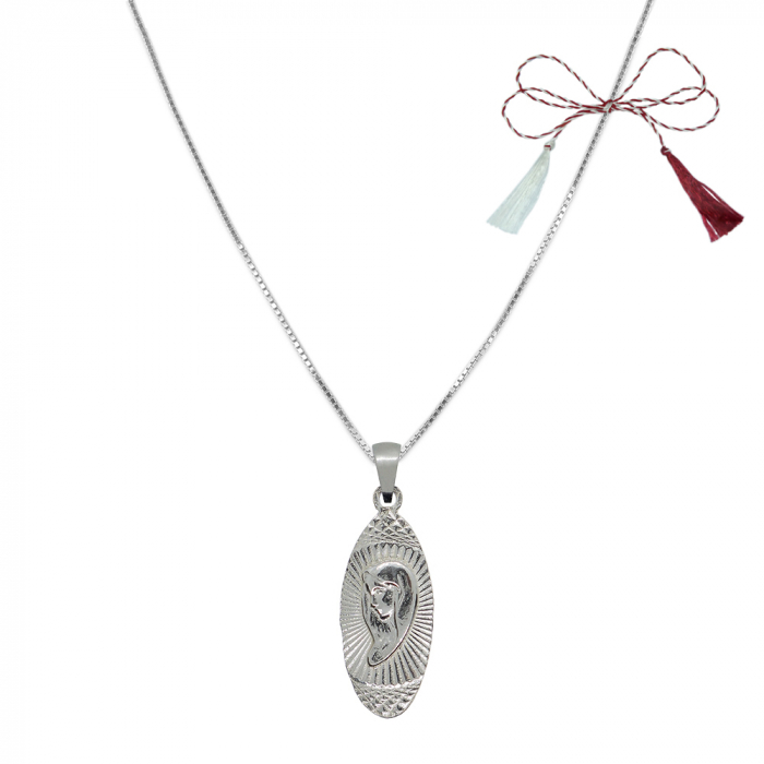 Martisor Lantisor argint personalizat medalion Maica Domnului argint 4241VEN455 Dras [1]