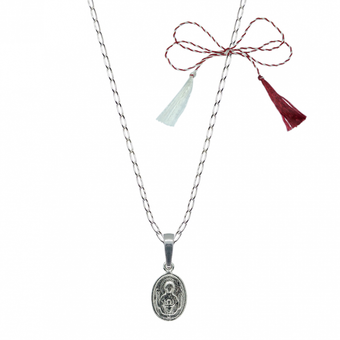 Martisor Lantisor argint personalizat medalion Maica Domnului argint 4371FIG01285 Dras [1]