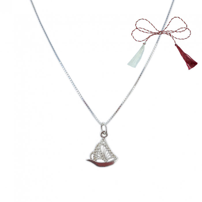 Martisor Lantisor argint personalizat pandantiv Barca argint 6531VEN310 Dras [1]
