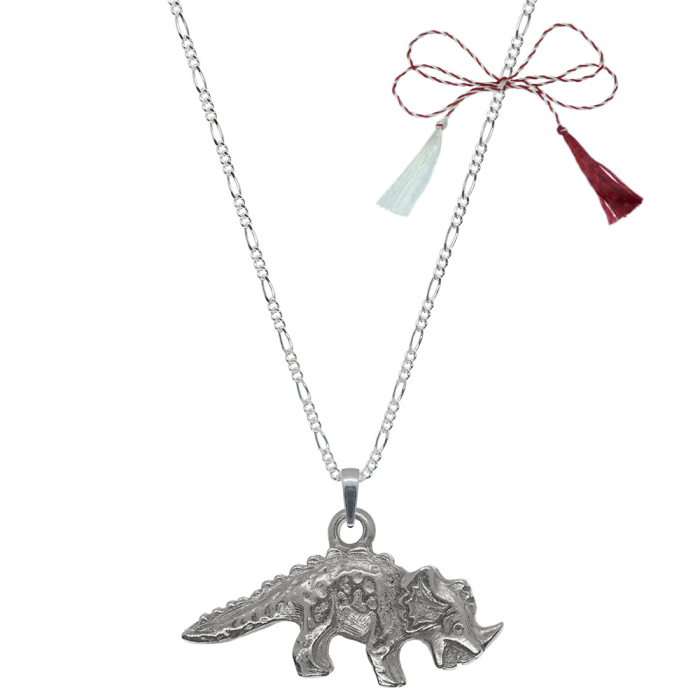 Martisor Lantisor argint personalizat pandantiv Dinozaur 8830FIG31910 Dras [1]