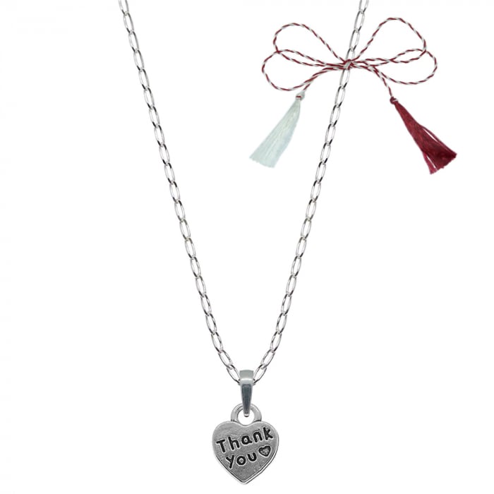 Martisor Lantisor argint personalizat pandantiv Inimioara thank you 9574FIG01345 Dras [1]