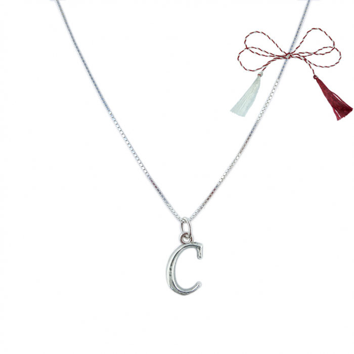 Martisor Lantisor argint personalizat pandantiv Litera C argint 9215VEN260 Dras [1]