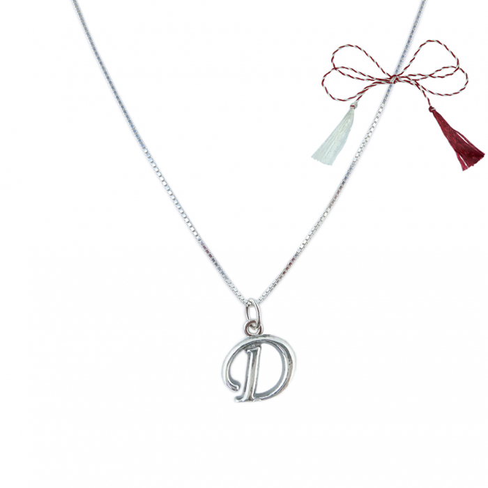 Martisor Lantisor argint personalizat pandantiv Litera D argint 9216VEN260 Dras [1]