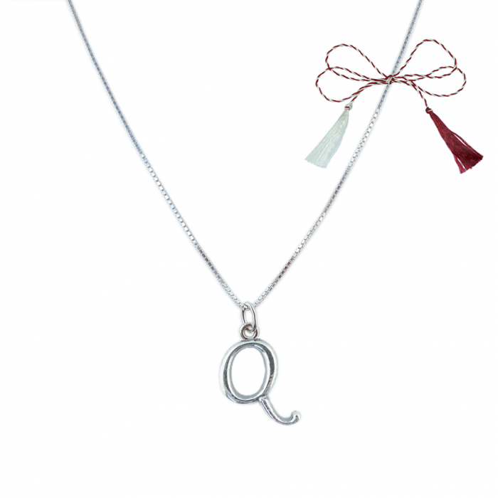 Martisor Lantisor argint personalizat pandantiv Litera Q argint 9228VEN260 Dras [1]