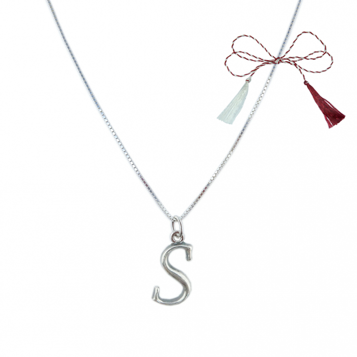 Martisor Lantisor argint personalizat pandantiv Litera S argint 9255VEN260 Dras [1]