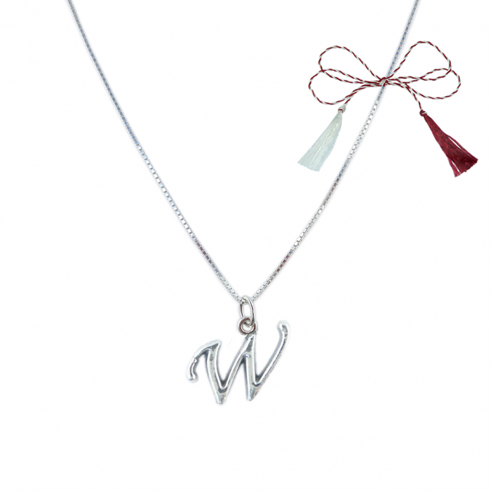 Martisor Lantisor argint personalizat pandantiv Litera W argint 9232VEN260 Dras [1]