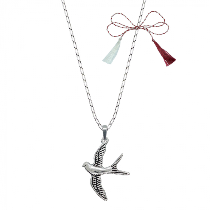 Martisor Lantisor argint personalizat pandantiv Randunica 9854FIG01350 Dras [1]