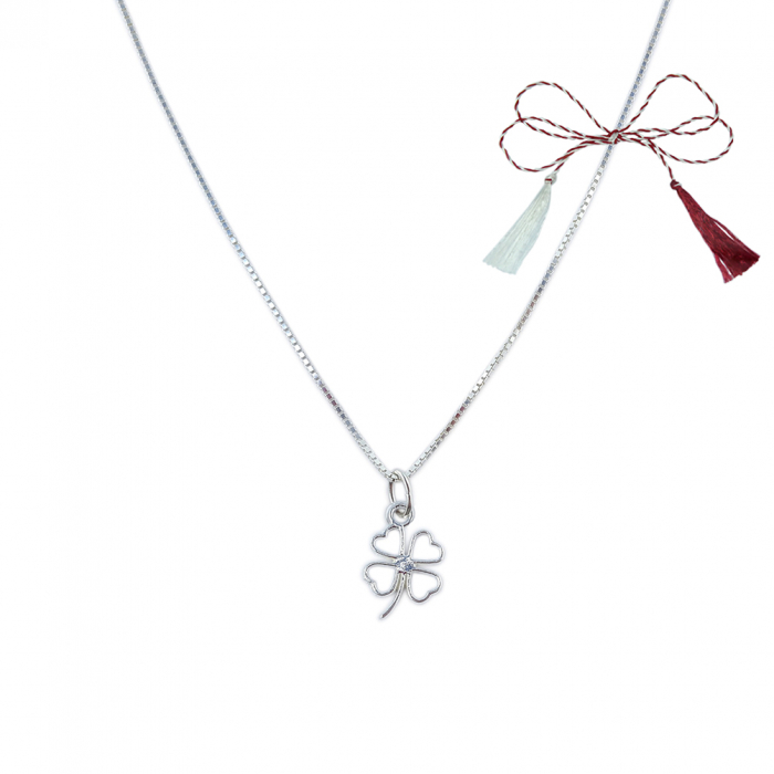 Martisor Lantisor argint personalizat pandantiv Trifoi argint 6434VEN260 Dras [1]
