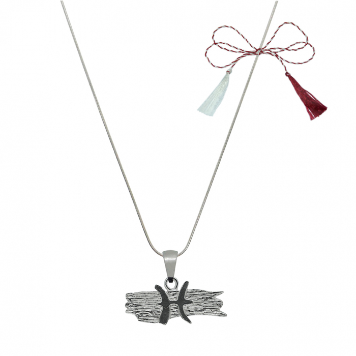 Martisor Lantisor argint personalizat pandantiv zodie Pesti zodiac grecesc argint 4132SCH640 Dras [1]