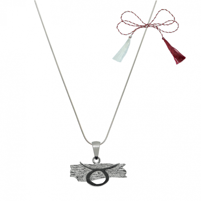 Martisor Lantisor argint personalizat pandantiv zodie Taur zodiac grecesc argint 4132SCH640 Dras [1]