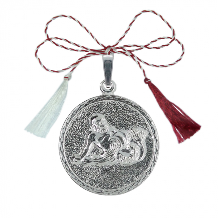 Martisor Medalion argint zodie Varsator zodiac european 4202300 Dras [1]
