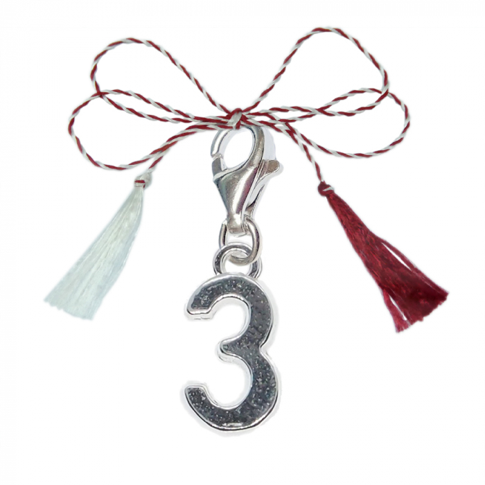 Martisor Pandantiv argint carabina Cifra 3 9523185 Dras [1]