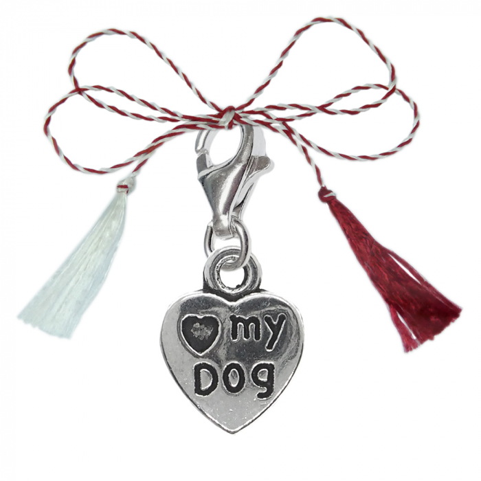 Martisor Pandantiv argint carabina Inima Love my dog 9287250 Dras [1]