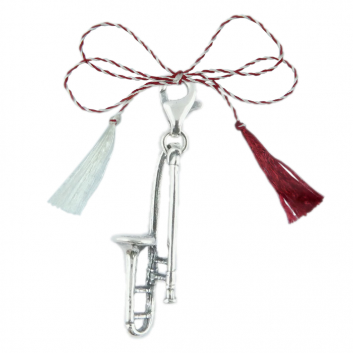 Martisor Pandantiv argint carabina Instrument muzical Trombon 6119155 Dras [1]