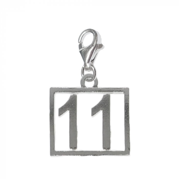Pandantiv argint carabina Cifra 11 numar norocos cifre aniversare 10251_1320 Dras [1]