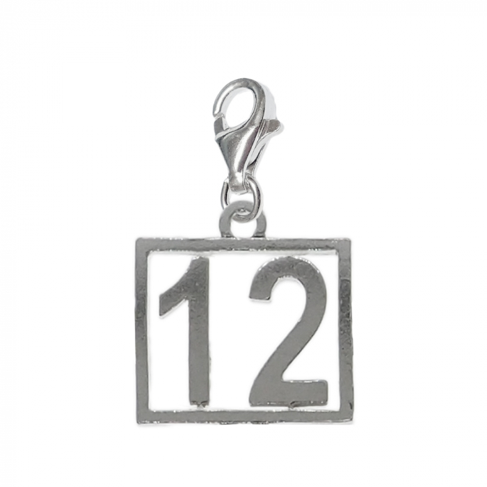 Pandantiv argint carabina Cifra 12 numar norocos cifre aniversare 10251_2320 Dras [1]