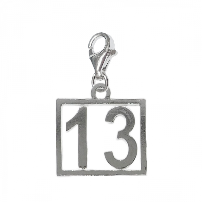 Pandantiv argint carabina Cifra 13 numar norocos cifre aniversare 10251_3320 Dras [1]