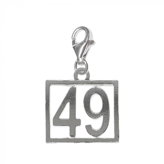 Pandantiv argint carabina Cifra 49 numar norocos cifre aniversare 10254_9320 Dras [1]