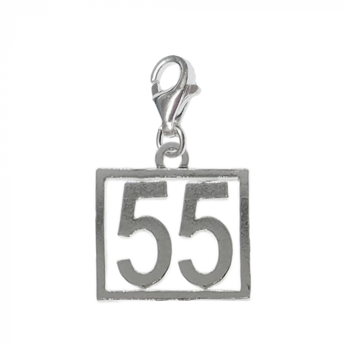 Pandantiv argint carabina Cifra 55 numar norocos cifre aniversare 10255_5320 Dras [1]