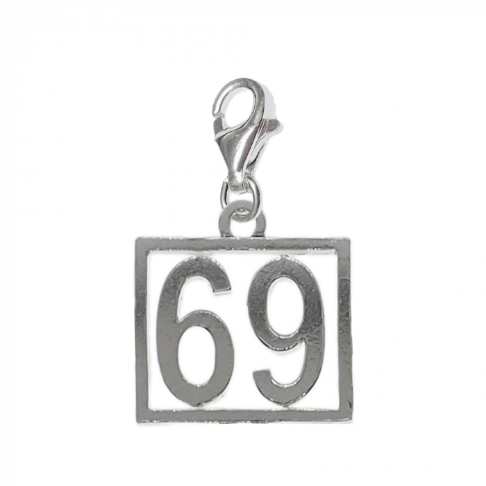 Pandantiv argint carabina Cifra 69 numar norocos cifre aniversare 10256_9320 Dras [1]