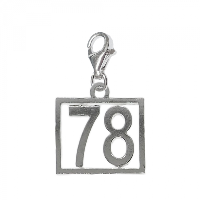 Pandantiv argint carabina Cifra 78 numar norocos cifre aniversare 10247_8320 Dras [1]