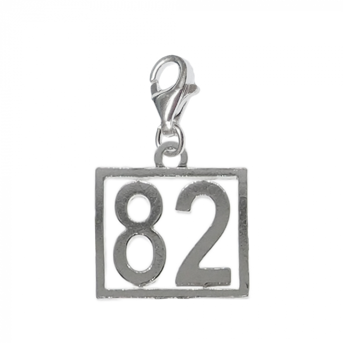 Pandantiv argint carabina Cifra 82 numar norocos cifre aniversare 10248_2320 Dras [1]