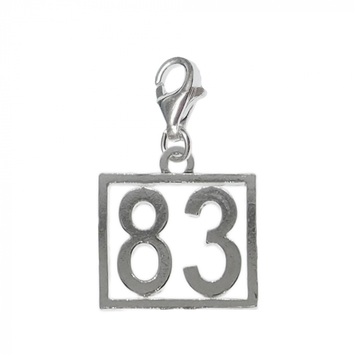Pandantiv argint carabina Cifra 83 numar norocos cifre aniversare 10248_3320 Dras [1]
