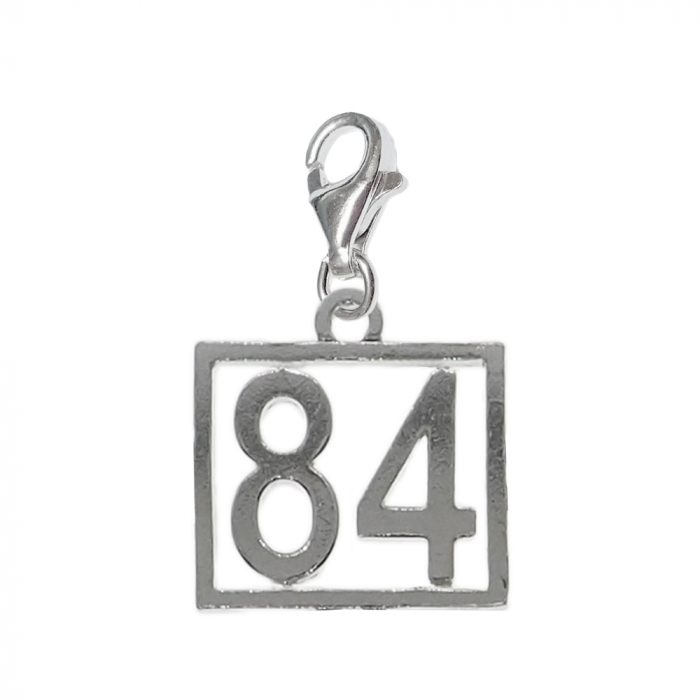 Pandantiv argint carabina Cifra 84 numar norocos cifre aniversare 10248_4320 Dras [1]