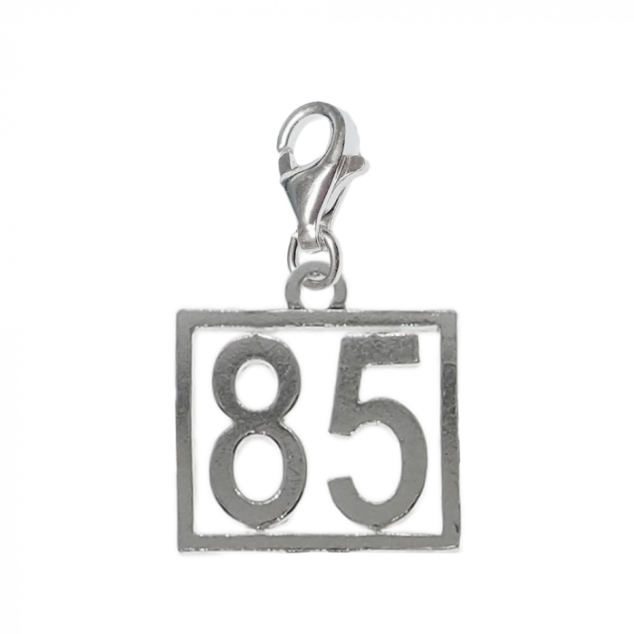 Pandantiv argint carabina Cifra 85 numar norocos cifre aniversare 10248_5320 Dras [1]