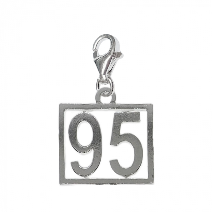 Pandantiv argint carabina Cifra 95 numar norocos cifre aniversare 10249_5320 Dras [1]