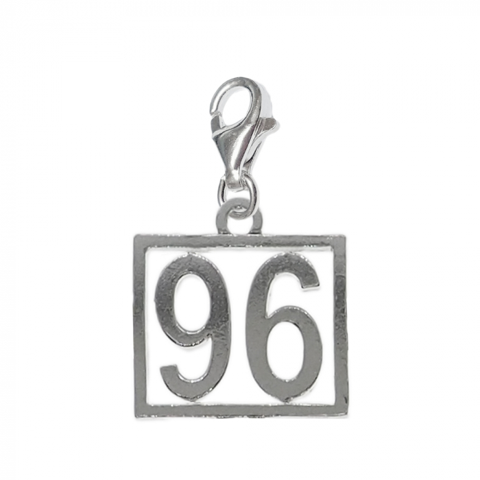 Pandantiv argint carabina Cifra 96 numar norocos cifre aniversare 10249_6320 Dras [1]