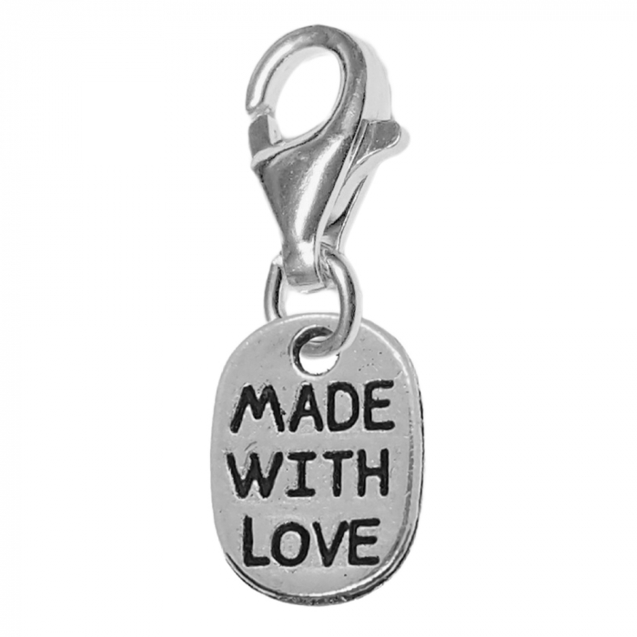 Pandantiv argint carabina Placuta made with love 9598160 Dras [1]