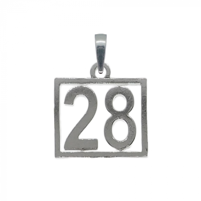 Pandantiv argint Cifra 28 numar norocos cifre aniversare 10252_8275 Dras [1]