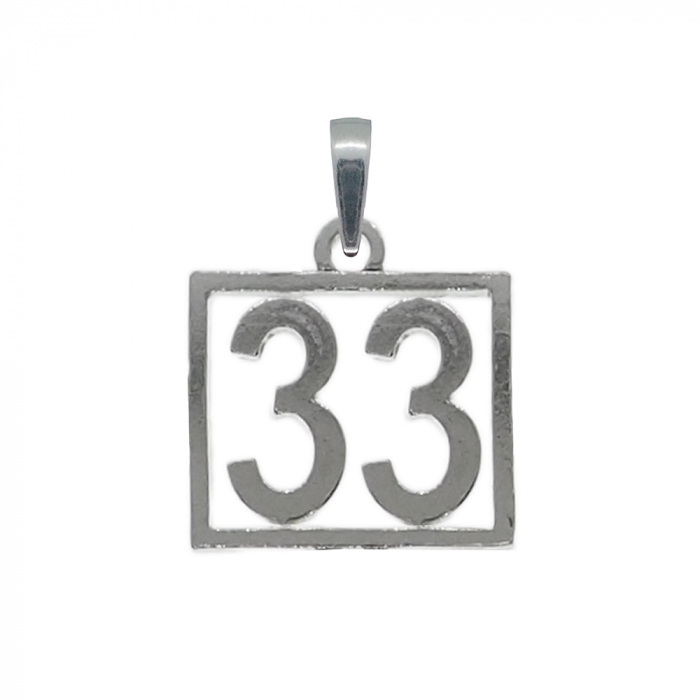 Pandantiv argint Cifra 33 numar norocos cifre aniversare 10253_3275 Dras [1]
