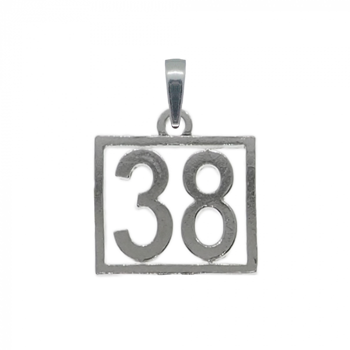 Pandantiv argint Cifra 38 numar norocos cifre aniversare 10253_8275 Dras [1]