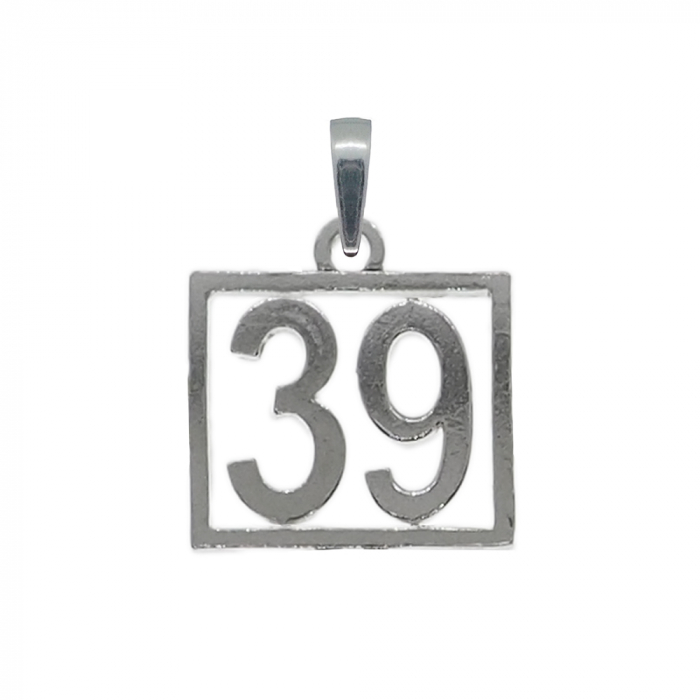 Pandantiv argint Cifra 39 numar norocos cifre aniversare 10253_9275 Dras [1]