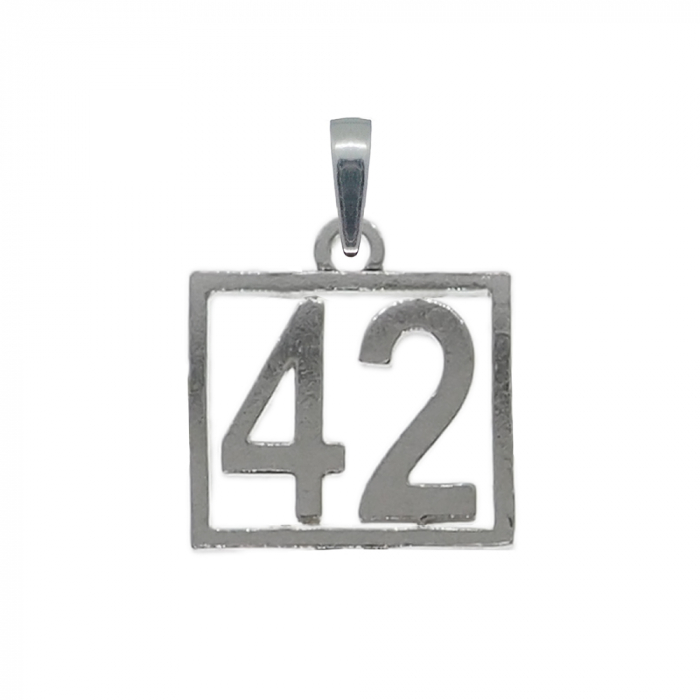 Pandantiv argint Cifra 42 numar norocos cifre aniversare 10254_2275 Dras [1]